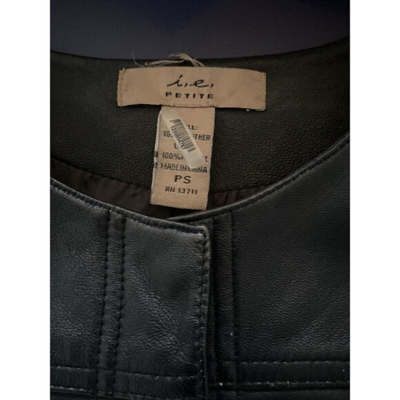 VTG i.e. Womens Y2K 90s Retro Black 100% Leather Jacket PS - Picture 11 of 13